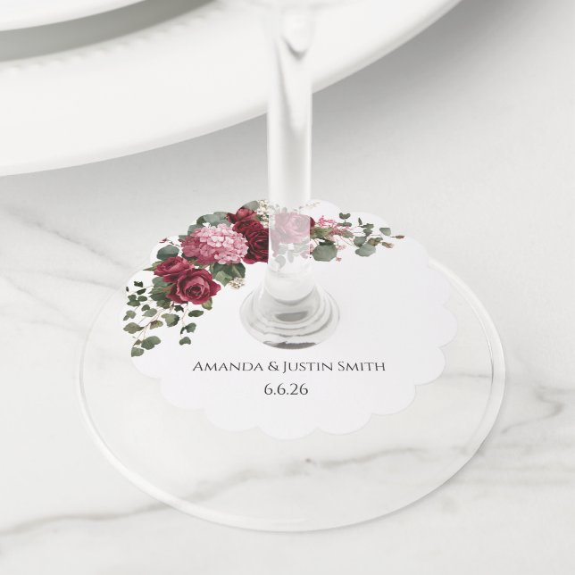 Etiqueta Para Taça De Vinho Casamento  (Close Up)