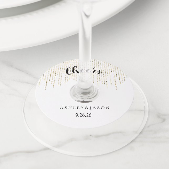 Etiqueta Para Taça De Vinho Casamento  (Close Up)
