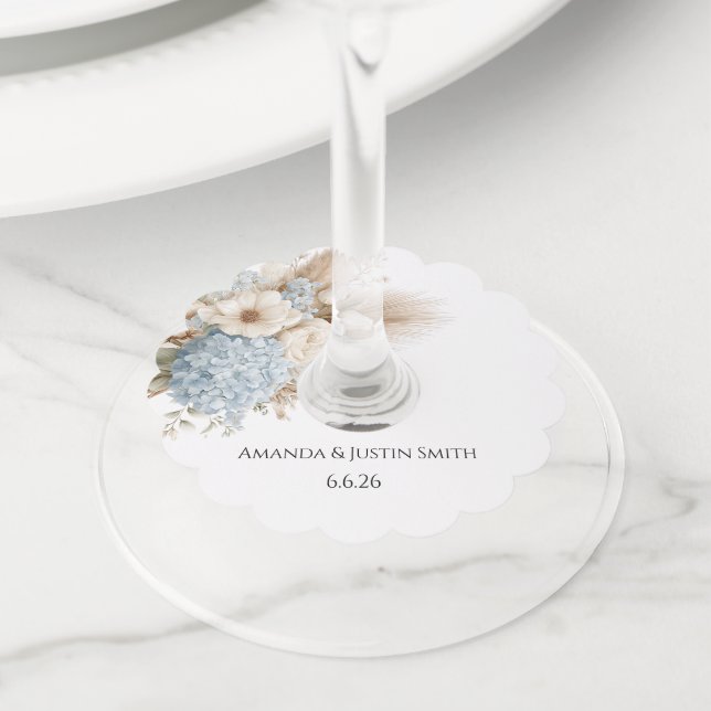 Etiqueta Para Taça De Vinho Casamento  (Close Up)