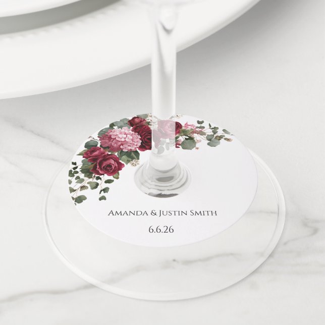 Etiqueta Para Taça De Vinho Casamento  (Close Up)