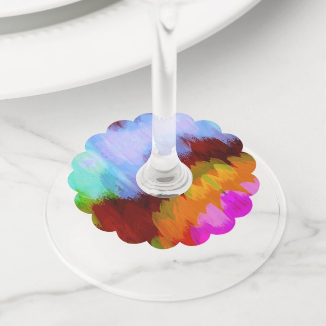 Etiqueta Para Taça De Vinho Cascata aquosa, natureza 2 (Close Up)