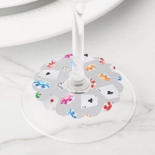 Etiqueta Para Taça De Vinho Casino, padrão dos acessórios dos jogos 8