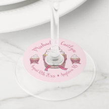 Celebração de Chá de Bebê Rosa Nupcial Cupcake Doc