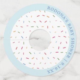 Etiqueta Para Taça De Vinho Chá de fraldas de pulverização azul