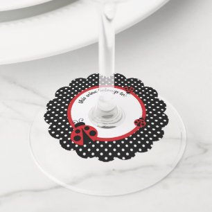 Etiqueta Para Taça De Vinho Chá de fraldas Ladybug ou Festa de aniversário