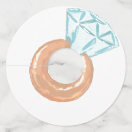 Etiqueta Para Taça De Vinho chá de panela de anel de diamante