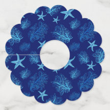 Costume de Aqua-teal blue starfish-coral-w