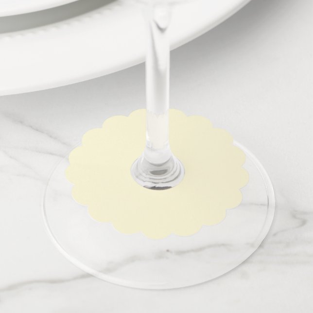 Etiqueta Para Taça De Vinho Creme (Close Up)