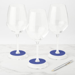 Etiqueta Para Taça De Vinho Elegância de Férias Azul Real