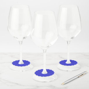 Etiqueta Para Taça De Vinho Escala Azul Profundo