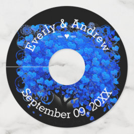 Etiqueta Para Taça De Vinho Etiqueta de Cálice de Vinho de Casamento com Folha