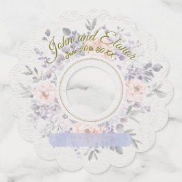 Etiqueta Para Taça De Vinho Etiqueta para Cálice de Vinho de Casamento Floral 