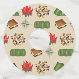 Etiqueta Para Taça De Vinho Feliz Camp Compass Camp Tent Fire S'mores