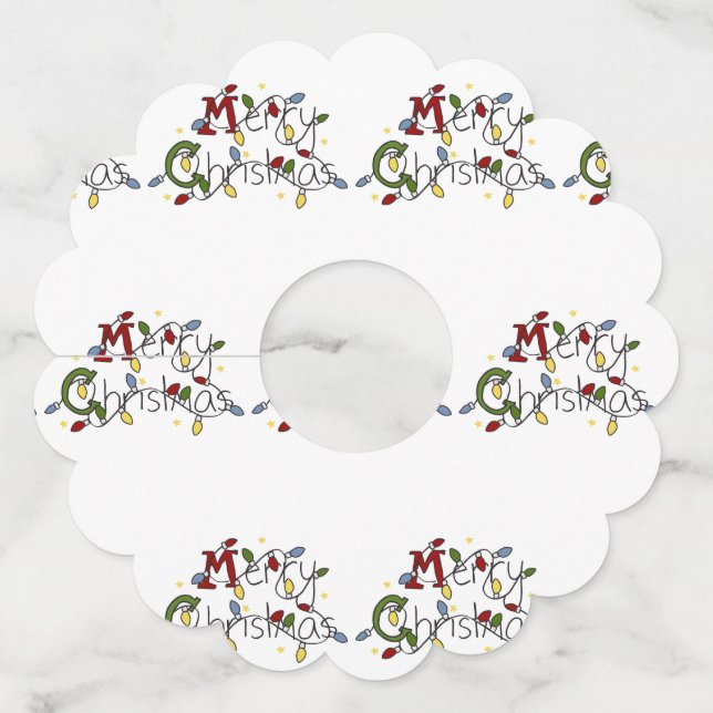 Etiqueta Para Taça De Vinho Feliz Natal (Frente)