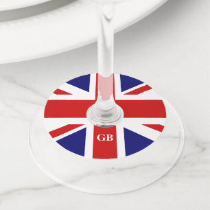 Etiqueta Para Taça De Vinho Festa de orgulho inglês da bandeira inglesa da Uni