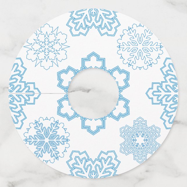 Etiqueta Para Taça De Vinho Floco de neve (Frente)