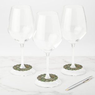 Etiqueta Para Taça De Vinho Floração Celta