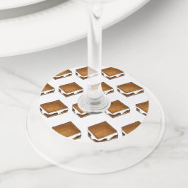 Etiqueta Para Taça De Vinho Gimme S'more Campfire S'mores Torrado Marshmallow