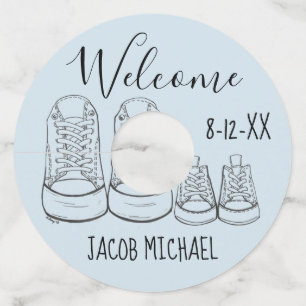 Etiqueta Para Taça De Vinho Grandes Calçados Calçados Chá Baptismo Natal