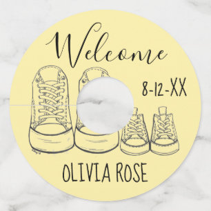 Etiqueta Para Taça De Vinho Grandes Calçados Calçados Chá Baptismo Natal