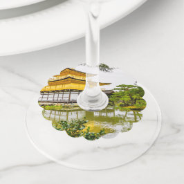 Etiqueta Para Taça De Vinho Kinkaku-ji, o pavilhão de ouros, Kyoto