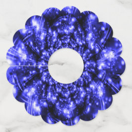 Etiqueta Para Taça De Vinho Luzes brilhantes azuis