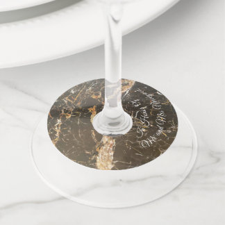 Etiqueta Para Taça De Vinho Marble Elegante Personalizado