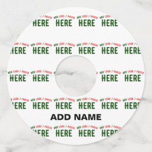 ETIQUETA PARA TAÇA DE VINHO MARCA VERIFICADA BRANCA PERSONALIZÁVEL MODERNA