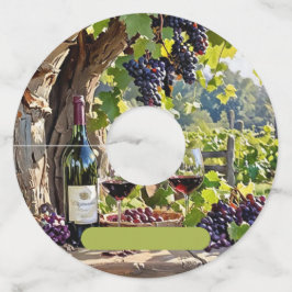 Etiqueta Para Taça De Vinho Marcas de Vidro para Vinho com Estampa de Vinhedo