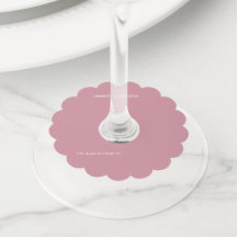 Mínima Tag de Vidro de Casamento de Elegância Mode