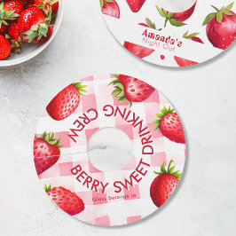Etiqueta Para Taça De Vinho Nome do Grupo de Garotas Solteiras de Gingham de M