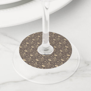 Etiqueta Para Taça De Vinho Ouro Plectron - design de Na moda para amantes de