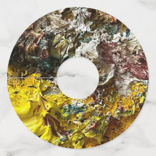 Etiqueta Para Taça De Vinho Paleta de artistas #1