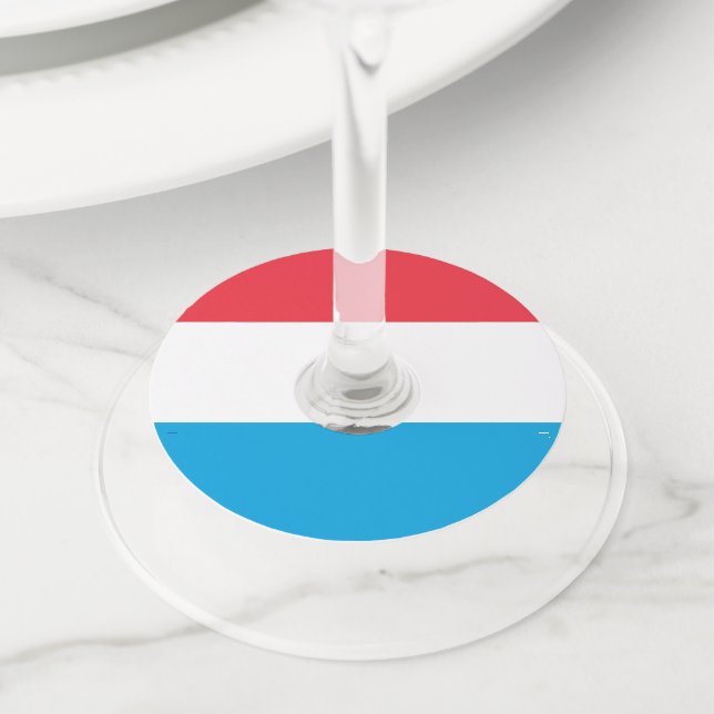 Etiqueta Para Taça De Vinho pavilhão luxemburguês (Close Up)