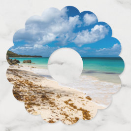 Etiqueta Para Taça De Vinho praia de Anse Canot em Marie-Galante