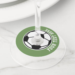 Etiqueta Para Taça De Vinho Presente personalizado de bola de futebol para o t