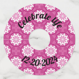 Etiqueta Para Taça De Vinho Rosa 1b