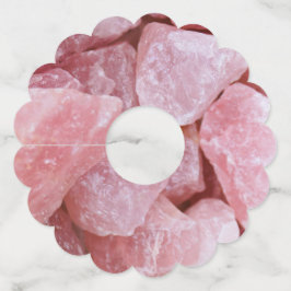 Etiqueta Para Taça De Vinho Rosa Rosa Rosa Rosa Rosa Quartz Crystal Gem Papel 