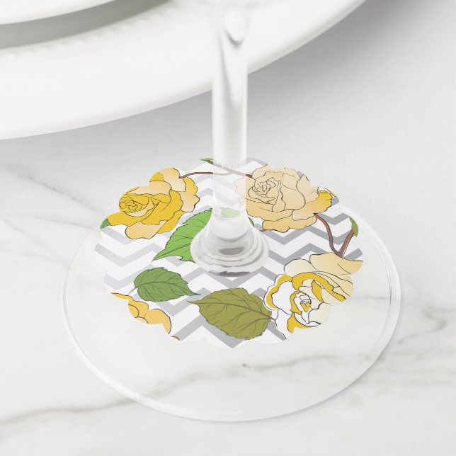 Etiqueta Para Taça De Vinho Rosas 11 (Close Up)