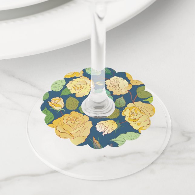 ETIQUETA PARA TAÇA DE VINHO ROSAS 2 (Close Up)