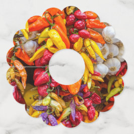 Etiqueta Para Taça De Vinho Sabores mediterrânicos