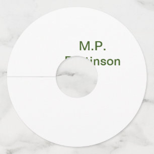 Etiqueta Para Taça De Vinho Simple minimal green add your text name photo cust