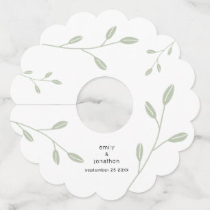 Etiqueta Para Taça De Vinho Simple Sage Green Deixa Nomes Data Casamento