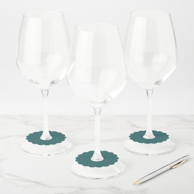 Etiqueta Para Taça De Vinho Teal Transformador (Conjunto)