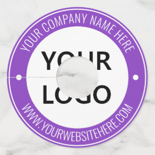 Etiqueta Para Taça De Vinho Texto de Logotipo de Empresa Personalizado Exemplo