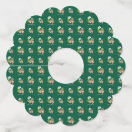 Etiqueta Para Taça De Vinho Um Feliz Natal em Sunshade e Tree