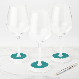 Etiqueta Para Taça De Vinho Verdadeiro Teal