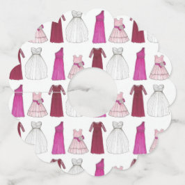 Etiqueta Para Taça De Vinho Vestidos de Noiva da Equipe da Noiva Festa de Chá