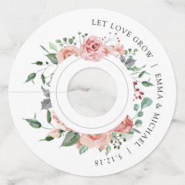 Etiqueta Para Taça De Vinho Vintage Vintage Floral