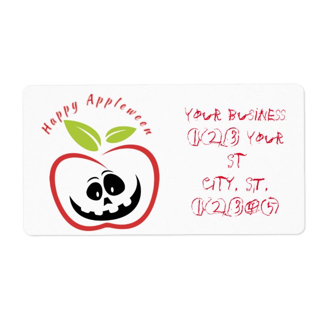 Etiqueta Parabéns Jack O'lantern Thunder_Cove (Frente)